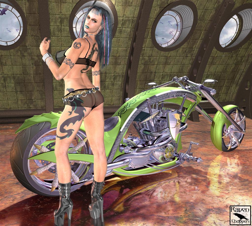 Raven Chopper & Sexy virtual Girl